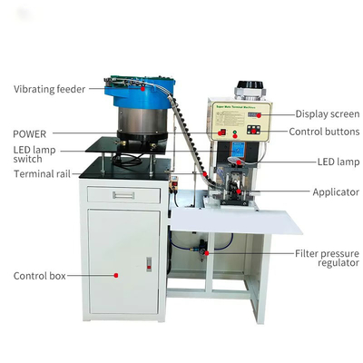 SAA Solid Hollow 3 Pin Power Plug Insert Crimping Machine με χαλαρό χοντρό τερματικό δονητικό τροφοδοτικό πλάκας
