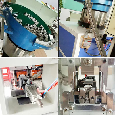 SAA Solid Hollow 3 Pin Power Plug Insert Crimping Machine με χαλαρό χοντρό τερματικό δονητικό τροφοδοτικό πλάκας