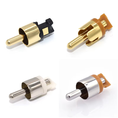 Προσαρμοσμένα RCA Plugs Audio Plugs Video Plugs AV Male Για καλώδια AV