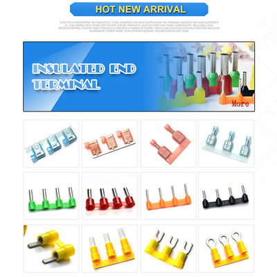 Κύκλικα τερματικά συρρίκνωσης 5MM 10MM συνεχείς προμονωμένοι δακτυλικοί τερματικοί τερματικοί καλώδια χαλκού