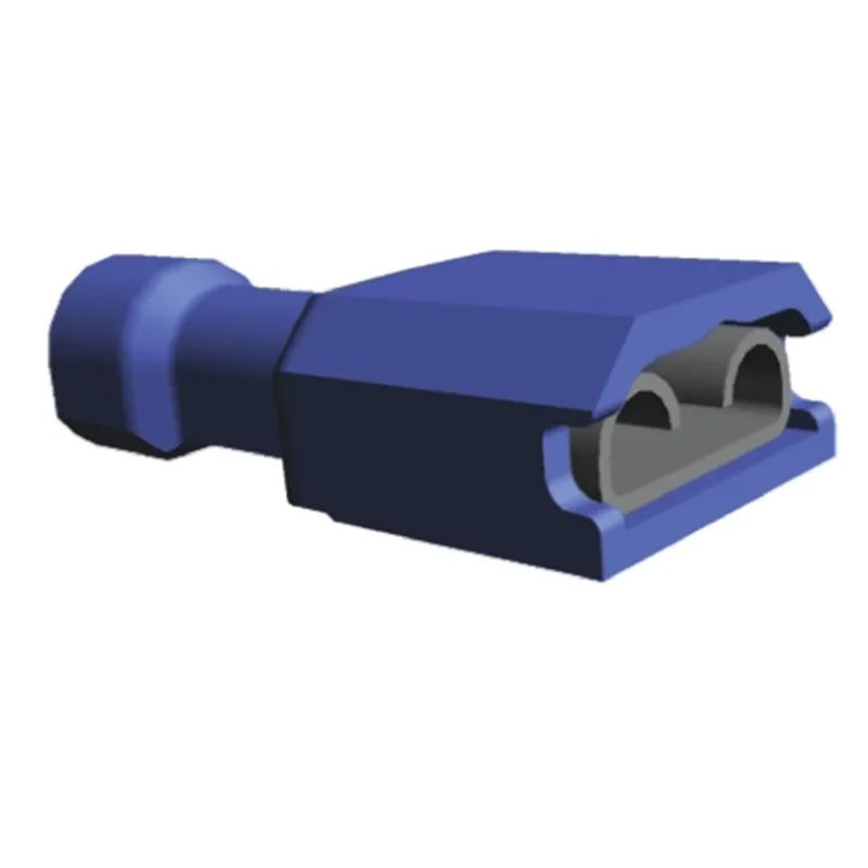 TE Connectivity 3-520116-2  Ultra-Fast 250 Blue Insulated Female Spade Connector Fully Insulated Male and Female Disconnects