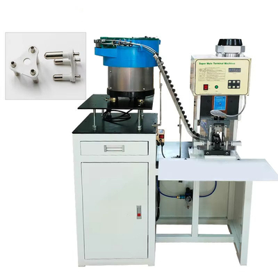 SAA Solid Hollow 3 Pin Power Plug Insert Crimping Machine με χαλαρό χοντρό τερματικό δονητικό τροφοδοτικό πλάκας